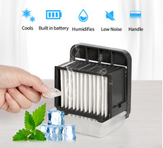 2000mAh بطارية تعمل بالطاقة و USB مروحة تبريد هواء مكتب قابلة للشحن في الهواء الطلق
