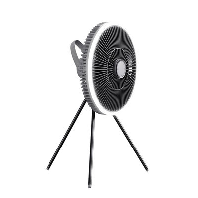 جودة  ABS Floor Standing Fans Three Tripod 1000mah Rechargeable Electric Fan With Light مصنع