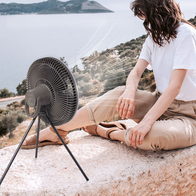 بطارية 10000mAh قابلة للشحن مروحة طاولة 12 بوصة فانوس LED خيمة ضوء مروحة