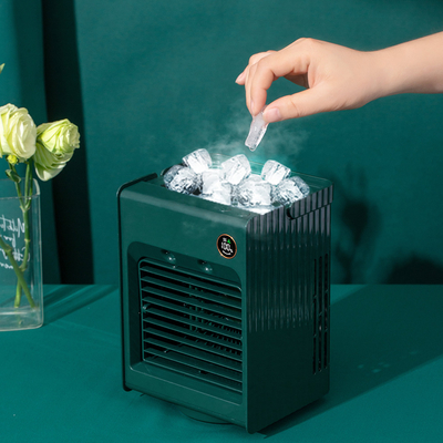 شاشة LCD Usb Mini Cooler Fan 4000mAh DC5V Small Usb Air Conditioner Led Light