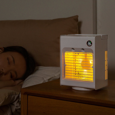 شاشة LCD Usb Mini Cooler Fan 4000mAh DC5V Small Usb Air Conditioner Led Light