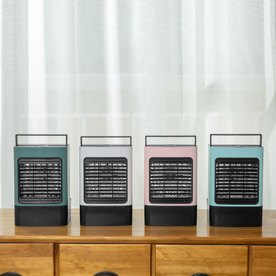 مروحة مبردة هواء محمولة ، ضوء LED ، حجم مكتب ، اتجاه الرياح القابل للتعديل