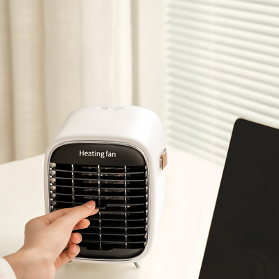 ABS سخان مروحة كهربائية شخصية 600W 900W مروحة سخان السيراميك الصغيرة الفضاء