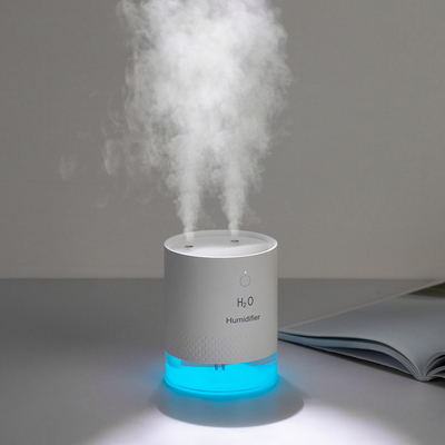 بطارية 2000mAh Aroma Diffuser Night Light 650ml Double Spray Mini Usb Ultrasonic