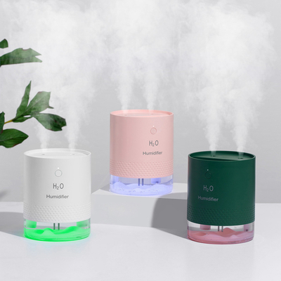 بطارية 2000mAh Aroma Diffuser Night Light 650ml Double Spray Mini Usb Ultrasonic